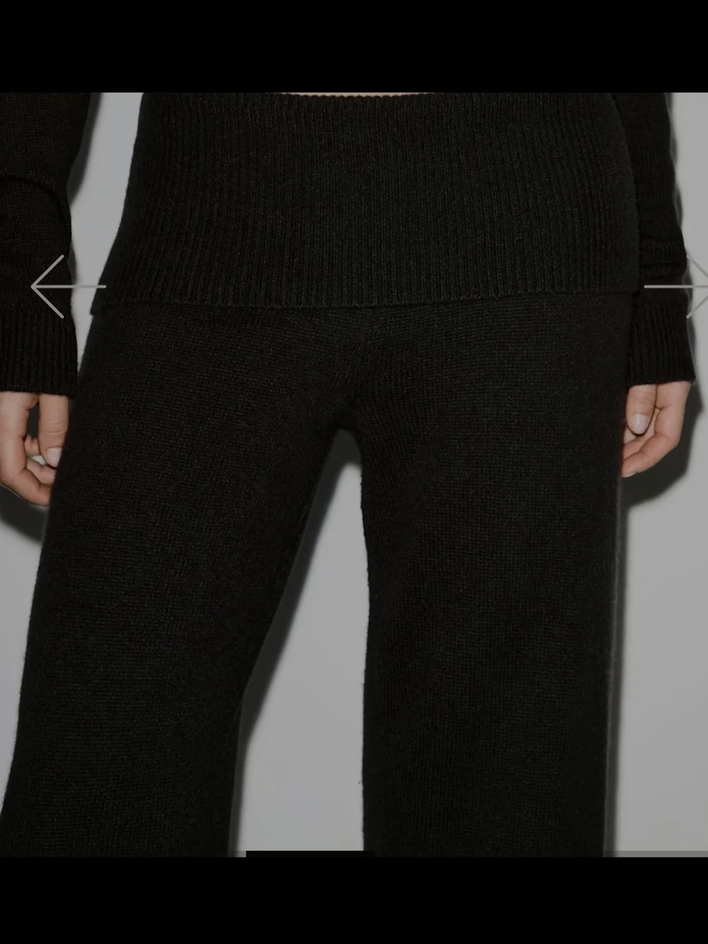 Skims Wool Cashmere Foldover Pant - Picture 3 of 8
